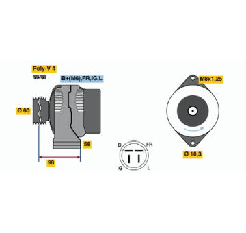 Alternátor BOSCH 0 123 315 020