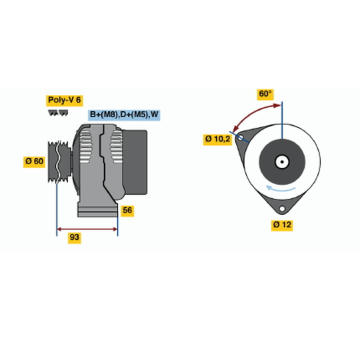 generátor BOSCH 0 123 320 011