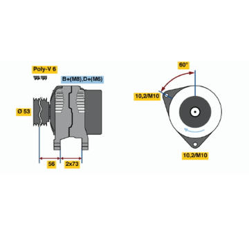 Alternátor BOSCH 0 123 320 012