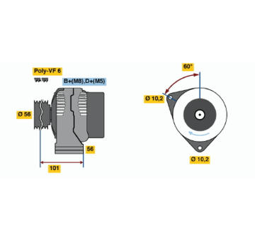 generátor BOSCH 0 123 510 038