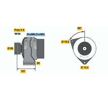 generátor BOSCH 0 986 041 401