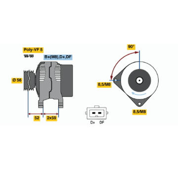 generátor BOSCH 0 123 325 006