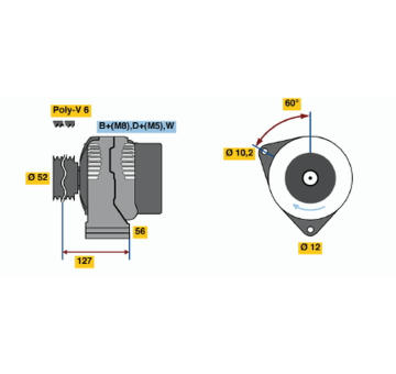 generátor BOSCH 0 123 335 005