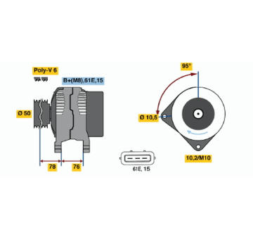 Alternátor BOSCH 0 123 515 022