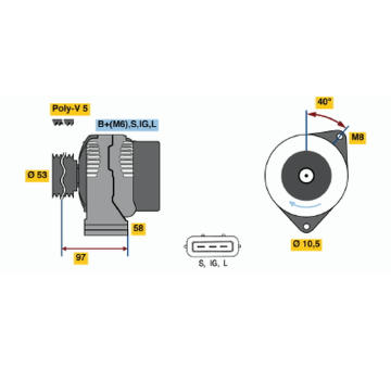Alternátor BOSCH 0 123 325 013