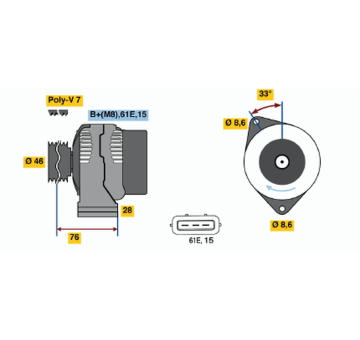 Alternátor BOSCH 0 123 515 002