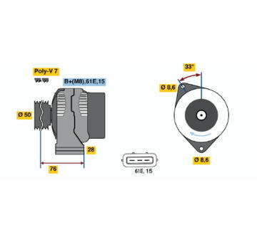 Alternátor BOSCH 0 123 515 023