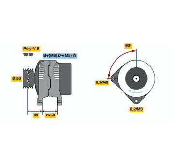 generátor BOSCH 0 123 540 001