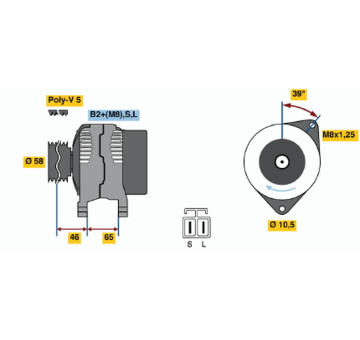 generátor BOSCH 0 124 325 008