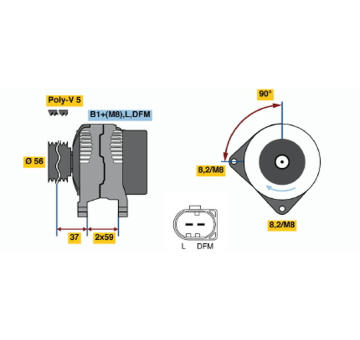 generátor BOSCH 0 986 044 850