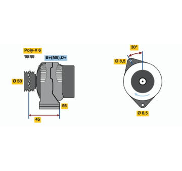 Alternátor BOSCH 0 124 325 117