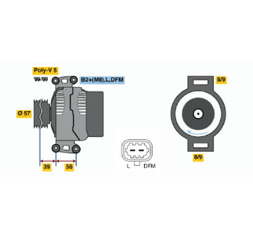 Alternátor BOSCH 0 124 515 095