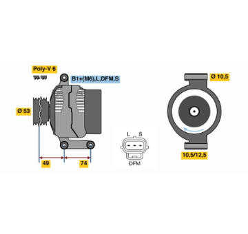 Alternátor BOSCH 0 124 415 016