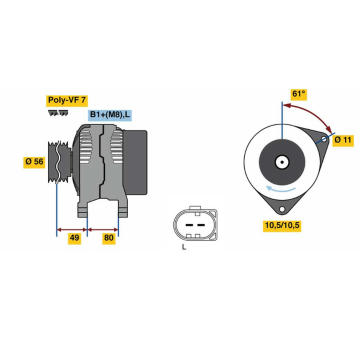 generátor BOSCH 0 124 525 216