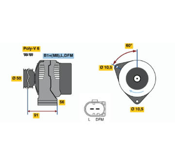 generátor BOSCH 0 986 047 610