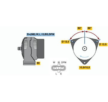 generátor BOSCH 0 124 655 025