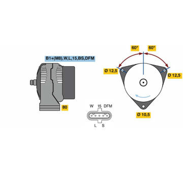 generátor BOSCH 0 124 655 073