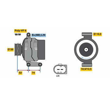 generátor BOSCH 0 125 711 058