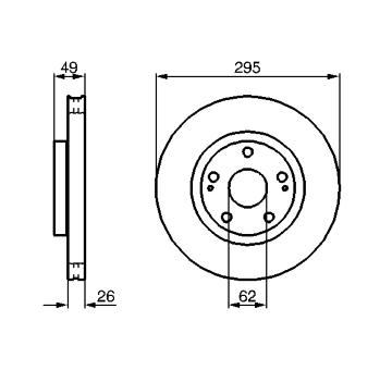 Brzdový kotouč BOSCH 0 204 173 008