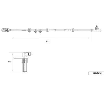 Snímač, počet otáček kol BOSCH 0 265 007 558
