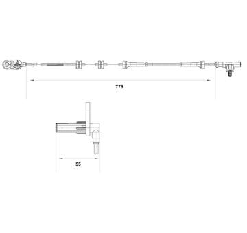 Snímač, počet otáček kol BOSCH 0 265 007 633