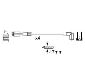 Sada kabelů pro zapalování BOSCH 0 356 912 881