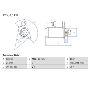 żtartér BOSCH 0 986 010 110