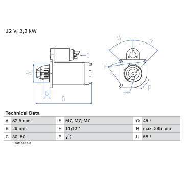 Startér BOSCH 0 986 010 600