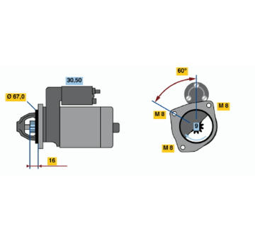 Startér BOSCH 0 986 011 871