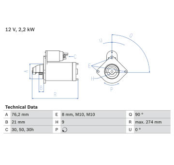 żtartér BOSCH 0 986 012 620