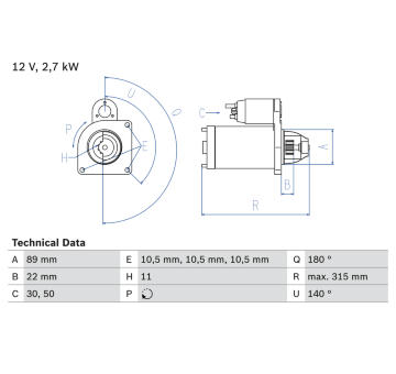 żtartér BOSCH 0 986 012 680