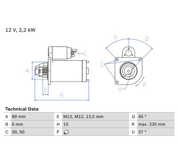 Startér BOSCH 0 986 014 101