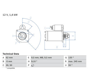 żtartér BOSCH 0 986 014 590