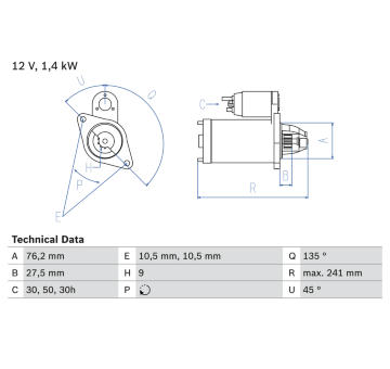 żtartér BOSCH 0 986 015 050