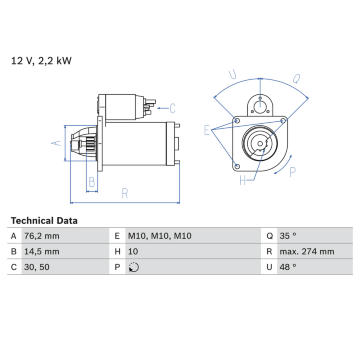 żtartér BOSCH 0 986 015 090