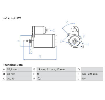 żtartér BOSCH 0 986 016 290