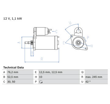 żtartér BOSCH 0 986 016 300