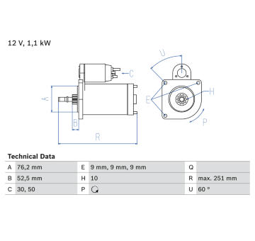 żtartér BOSCH 0 986 016 750