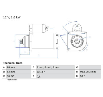 żtartér BOSCH 0 986 016 990