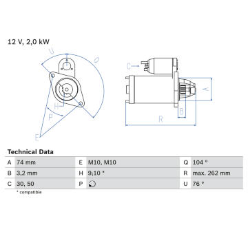 żtartér BOSCH 0 986 017 500
