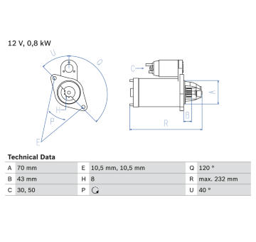 żtartér BOSCH 0 986 017 541