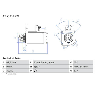 żtartér BOSCH 0 986 017 790