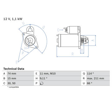 żtartér BOSCH 0 986 018 480