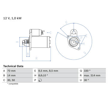 żtartér BOSCH 0 986 018 570