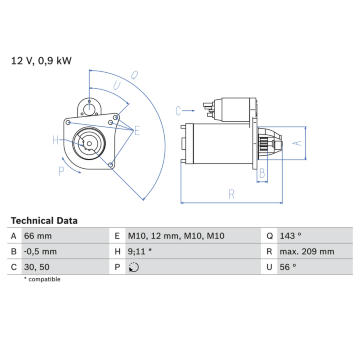 Startér BOSCH 0 986 018 860