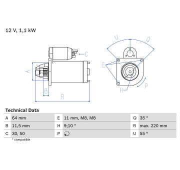 żtartér BOSCH 0 986 018 880