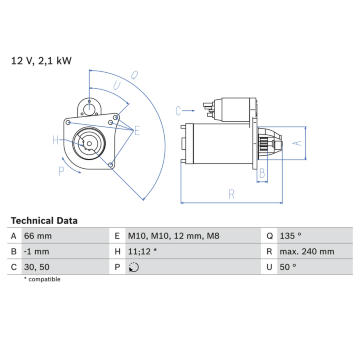 Startér BOSCH 0 986 020 131
