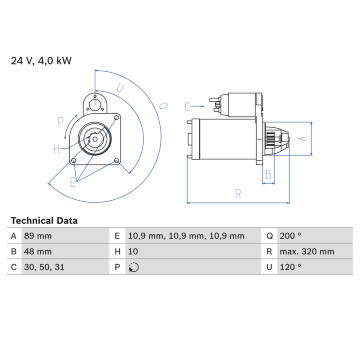 żtartér BOSCH 0 986 020 170