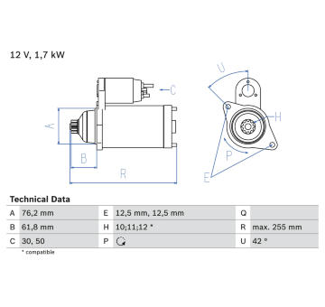 żtartér BOSCH 0 986 020 260