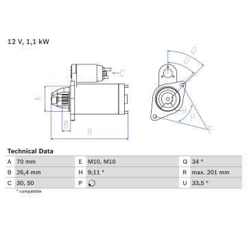 żtartér BOSCH 0 986 020 350